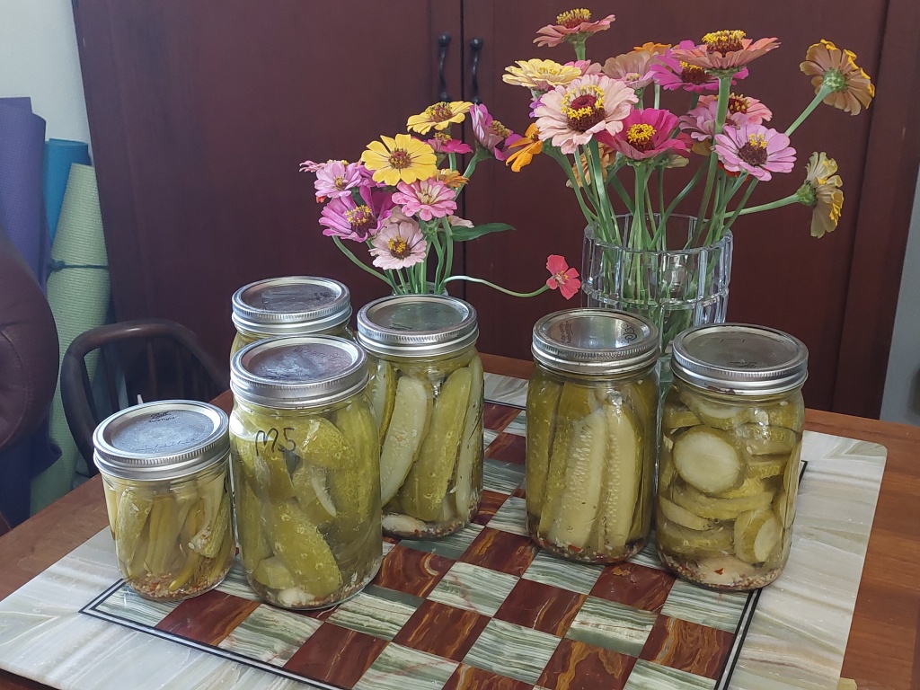 homemaking canning pickles flowers garden